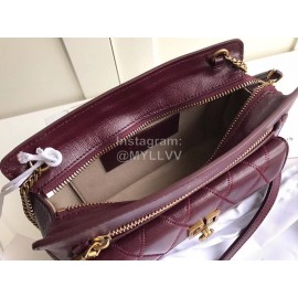 Givenchy Pocket Diamond Long Chain Shoulder Diagonal Bag Wine Red