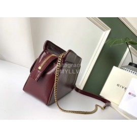 Givenchy Pocket Diamond Double G Micro Brand Diagonal Bag Wine Red 0179