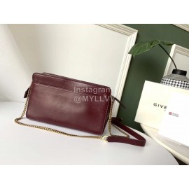 Givenchy Pocket Diamond Double G Micro Brand Diagonal Bag Wine Red 0179