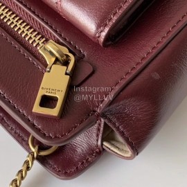 Givenchy Pocket Diamond Double G Micro Brand Diagonal Bag Wine Red 0179