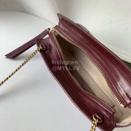 Givenchy Pocket Diamond Double G Micro Brand Diagonal Bag Wine Red 0179