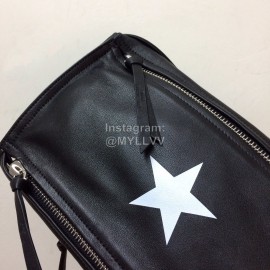 Givenchy White Five-Pointed Star Cowhide Crossbody Chest Bag Black 9983