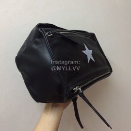 Givenchy White Five-Pointed Star Cowhide Crossbody Chest Bag Black 9983