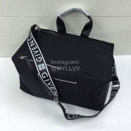 Givenchy Pandora Medium Leather Hand Messenger Bag Pure Black