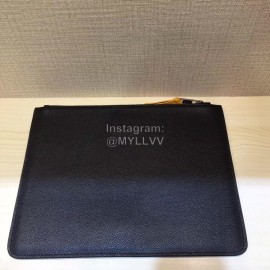 Givenchy White Letter Logo Leather Handbag Pure Black