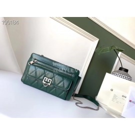 Givenchy Pocket Diamond Long Chain One-Shoulder Diagonal Bag Olive Green 0168