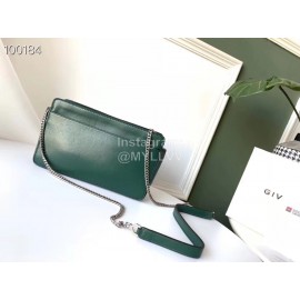 Givenchy Pocket Diamond Long Chain One-Shoulder Diagonal Bag Olive Green 0168