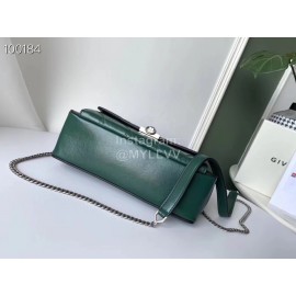 Givenchy Pocket Diamond Long Chain One-Shoulder Diagonal Bag Olive Green 0168