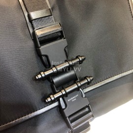 Givenchy Fashion Buckle Cloth With Leather Handbag Black