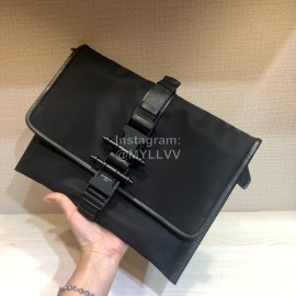 Givenchy Fashion Buckle Cloth With Leather Handbag Black