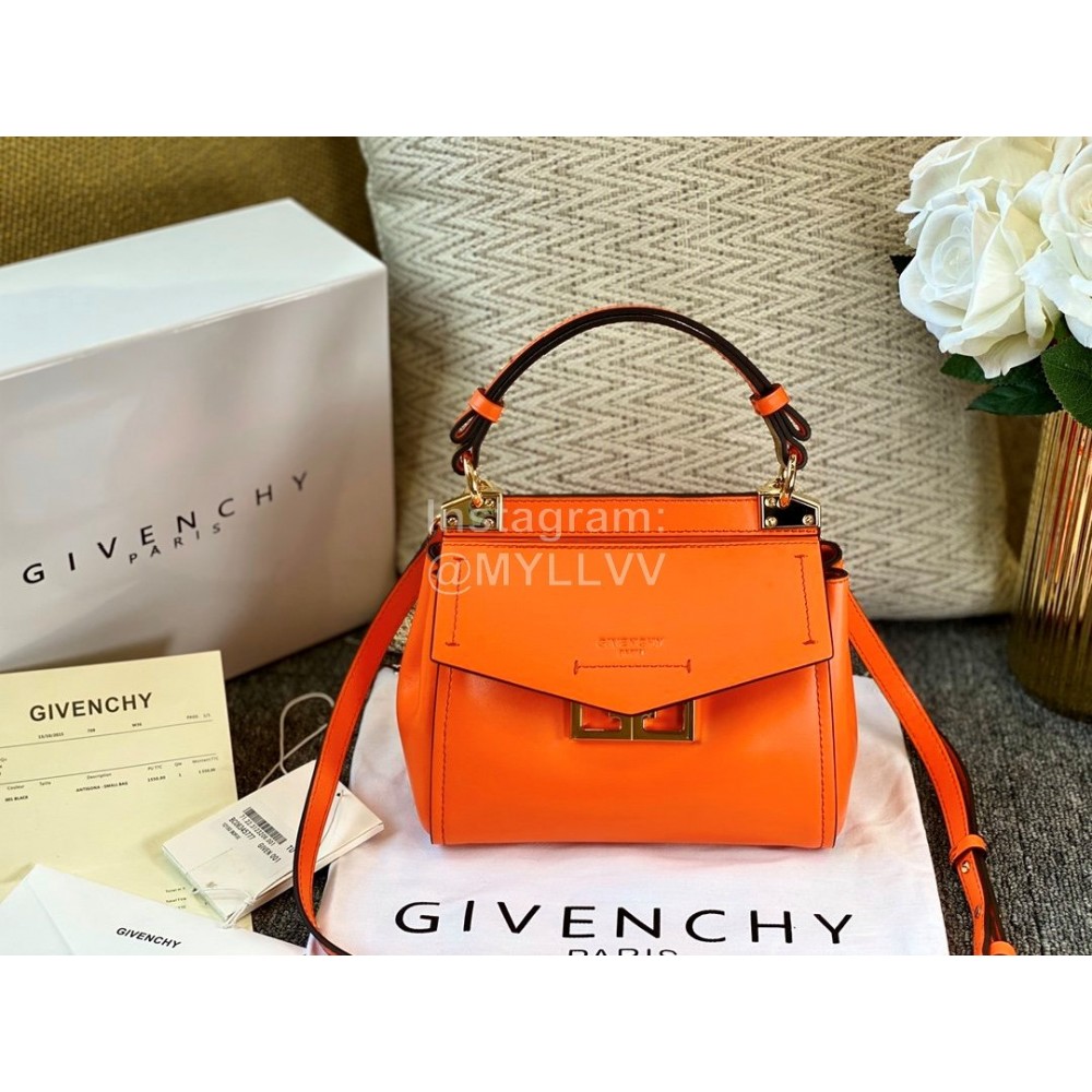 Givenchy Mini Mystic Flap Crossbody Tote Orange