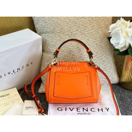 Givenchy Mini Mystic Flap Crossbody Tote Orange