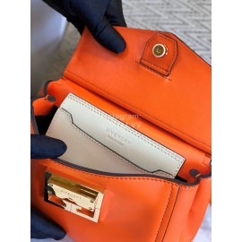 Givenchy Mini Mystic Flap Crossbody Tote Orange