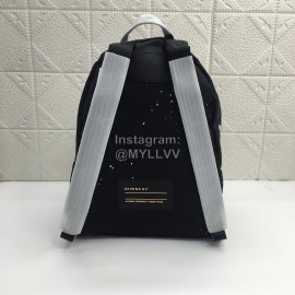 Givenchy Blue Starlight Canvas Double Shoulder Leather Backpack