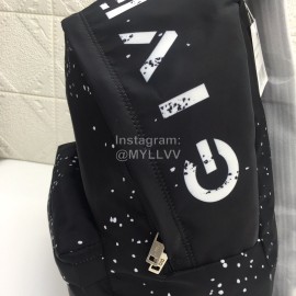 Givenchy Blue Starlight Canvas Double Shoulder Leather Backpack