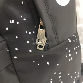 Givenchy Blue Starlight Canvas Double Shoulder Leather Backpack