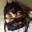 Givenchy Owl Image Double Shoulder Cowhide Backpack Black