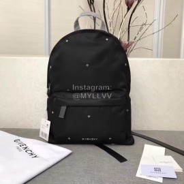 Givenchy Star Embellished Double Shoulder Cowhide Backpack Black