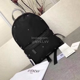 Givenchy Star Embellished Double Shoulder Cowhide Backpack Black