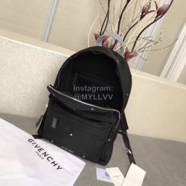 Givenchy Star Embellished Double Shoulder Cowhide Backpack Black