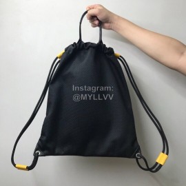 Givenchy Motocross Inverted Nylon Drawstring Bag Yellow