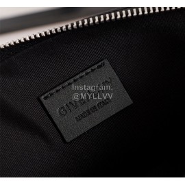 Givenchy Wolf Head Flame Pattern Clutch Black