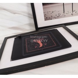 Givenchy Square Pink Snake Pattern Clutch Black