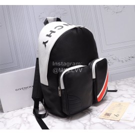 Givenchy Inverted Letters Grain Leather Backpack Black And White 29920