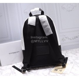 Givenchy Inverted Letters Grain Leather Backpack Black And White 29920