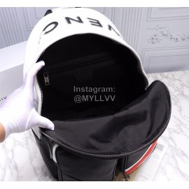 Givenchy Inverted Letters Grain Leather Backpack Black And White 29920