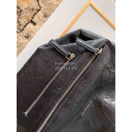 Givenchy Wrinkled Leather Pandora Goatskin Large Single Shoulder Bag Black