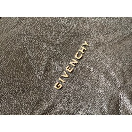 Givenchy Wrinkled Leather Pandora Goatskin Medium Handbag Black