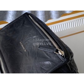 Givenchy Wrinkled Leather Pandora Goatskin Medium Handbag Black