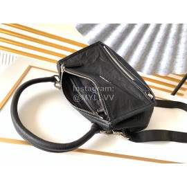 Givenchy Wrinkled Leather Pandora Goatskin Medium Handbag Black