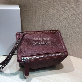 Givenchy Pandora Soft Leather Cosmetic Bag Burgundy