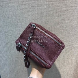 Givenchy Pandora Soft Leather Cosmetic Bag Burgundy