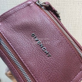 Givenchy Pandora Soft Leather Cosmetic Bag Burgundy