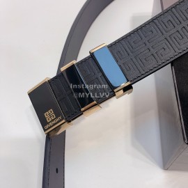 Givenchy Embossed Leather Gold Buckle 35mm Belts