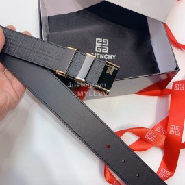 Givenchy Embossed Leather Gold Buckle 35mm Belts