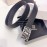 Givenchy Black Leather Silver Buckle 35mm Belts