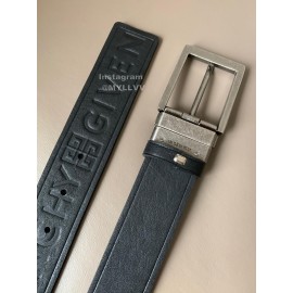 Givenchy Letter Embossed Leather Silver Pin Buckle 34mm Belts