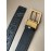Givenchy Letter Embossed Leather Gold Pin Buckle 34mm Belts