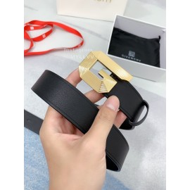 Givenchy Embossed Leather Gold G Whistle Buckle 34mm Belts