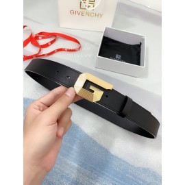Givenchy Embossed Leather Gold G Whistle Buckle 34mm Belts