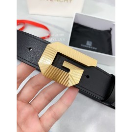 Givenchy Embossed Leather Gold G Whistle Buckle 34mm Belts