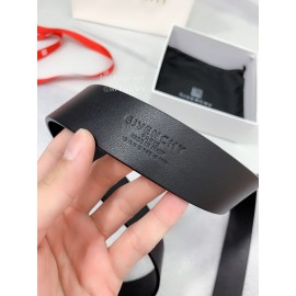 Givenchy Embossed Leather Gold G Whistle Buckle 34mm Belts