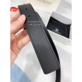 Givenchy Embossed Leather Gold G Whistle Buckle 34mm Belts
