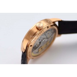 Glashutte Moon Cycles Calendar Roman Numerals Dial Watch Gold