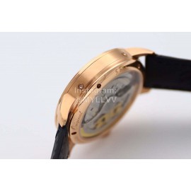 Glashutte Moon Cycles Calendar Roman Numerals Dial Watch Gold