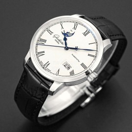 Glashutte Moon Cycles Calendar Roman Numerals Dial Watch